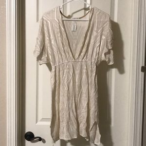 Vitamin A Paradise Plunge Gathered Waist Tunic